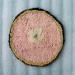Centre de table crochet� sur jute avec de la guenille