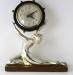 Horloge  Golden Goddess  de la Snider Clock Corporation, fini argent,  moteur lectrique
