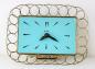 Version turquoise de l'horloge lectrique de style  panier , pour mur/bureau, Snider Clock Mfg Co.