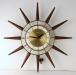 Horloge murale lectrique  toile  aux courts rayons de noyer, Snider Clock Mfg Co.