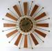 Horloge  toile  aux rayons en bois plats et triangulaires, Snider Clock Mfg Co.