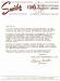 Lettre de Harry Snider qui accompagnait un catalogue du dbut des annes 1960 envoy aux vendeurs