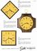 Description du catalogue de trois modles simples d'horloges murales laiton/bois, Snider Clock Co.