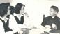 L'abb� Paul-Henri Carignan en compagnie d'�tudiantes de l'Institut Familial