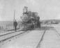 Locomotive sur la voie ferrée,Sutton Jonction.  