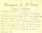 Carte de Mgr mard acceptant de bnir le mariage de Gustave Boyer