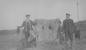 Chasseurs devant leur cache dans la r�gion du lac Saint-Pierre