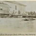 « Le premier train de passagers à destination de Vernon, mercredi 14 octobre 1891. »
