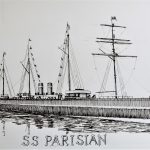 Le S.S. Parisian sur lequel la famille Aberdeen a traversé l’océan Atlantique en 1891