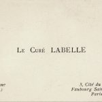 Carte de visite du curé Labelle