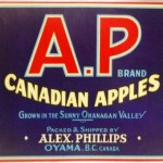 Étiquette de caisse de pommes de la marque A. P.