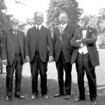 John Stanley Plaskett et des invités de marque lors de l’ouverture officielle de l’Observatoire fédéral d’astrophysique