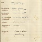 Inscription au registre du<em> Sir John Carling</em>