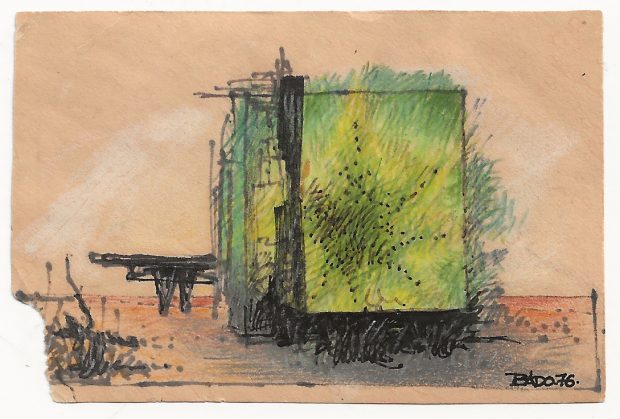 Dessin abstrait de Bado.