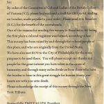 Lettre à Hannibal Hamlin, vice-président des États-Unis