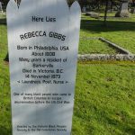 Stèle funéraire de Rebecca Gibbs