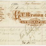 Facture pour les étiquettes de boîtes de saumon de G.T. Brown and Company