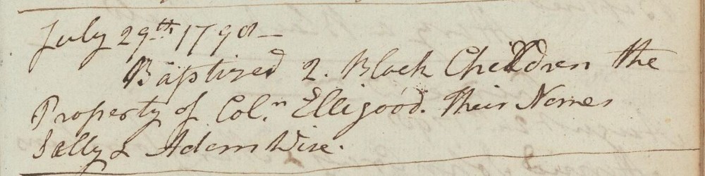 Certification de baptême manuscrit de deux enfants noirs daté du 29 juillet 1790.