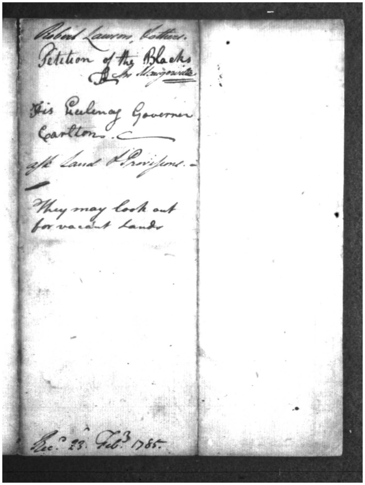 Document manuscrit daté de 1785 et créé par les Noirs de Maugerville.