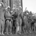 Épreuve de natation (un kilomètre et demi) dans la baei des Anglais organisèe dans le cadre du triathlon
