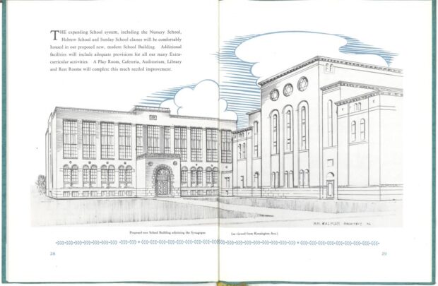 Un dessin architectural de l’édifice.
