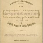 Livret du programme de la cérémonie de pose de la pierre angulaire, 1885
