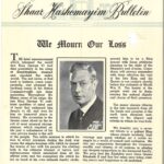 Le bulletin de la Shaar Hashomayim, mort du roi George VI