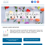 « Shaar Cares », infolettre de la synagogue, 15 mai 2020
