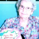 Élisabeth Bélisle le jour de son centième anniversaire