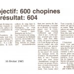 Article de journal relatant l’histoire d’organisation de la collecte de sang