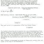Texte du certificat de démobilisation