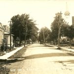 Rue de l’Église dans la municipalité de Coteau-Station vers 1915