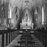 Intérieur de l’église catholique Sainte-Justine-de-Newton vers 1935, Sainte-Justine-de-Newton