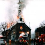 Incendie de l’église Saint-Ignace-d’Antioche à Coteau-du-Lac en 1999