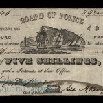 Billet à ordre de 5 shillings, Corps administratif de 1848