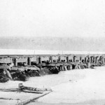 Le pont sur chevalets du lac Rice