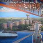 Réservoirs à pétrole – peinture murale au Legion Village