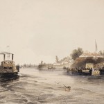 Le bateau à vapeur Cobourg entrant dans le port de Toronto