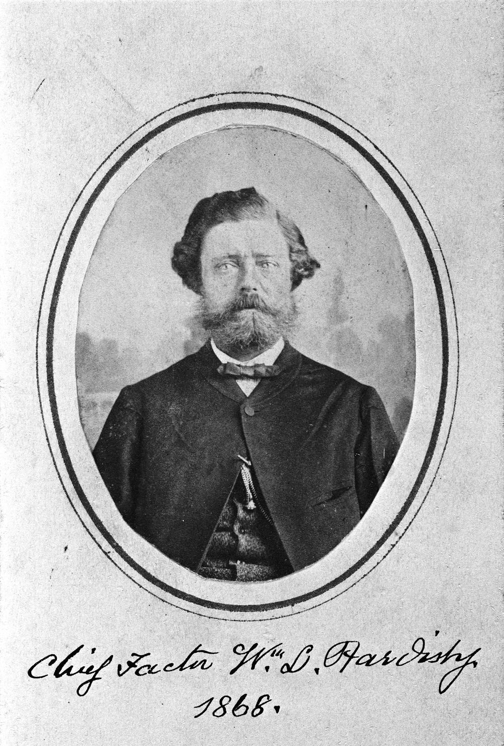 Photo du père de Belle, William Hardisty, en 1868
