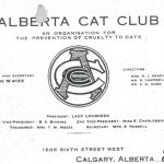 Papier à en-tête du club des chats de l’Alberta