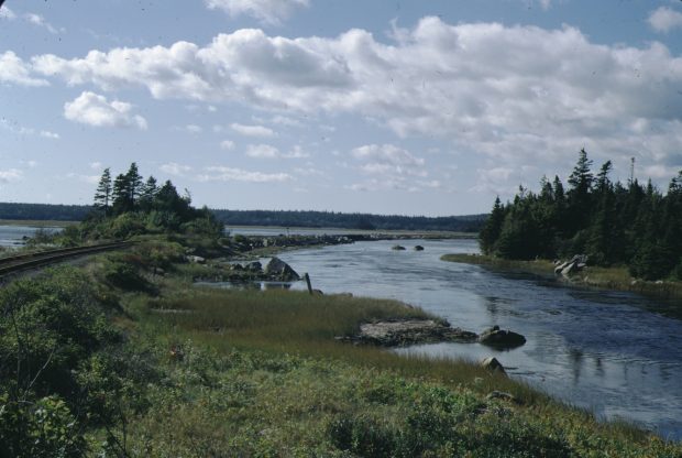 La chaussée du CN et le marais salé