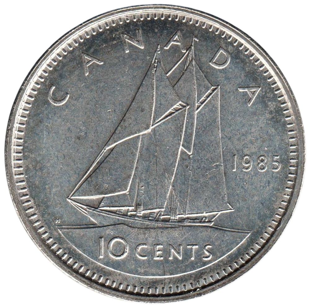 Une pièce de 0,10 $CAD