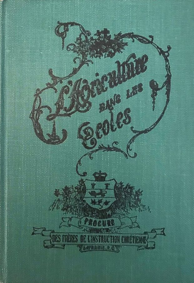 Livre intitulé L'agriculture dans les Écoles