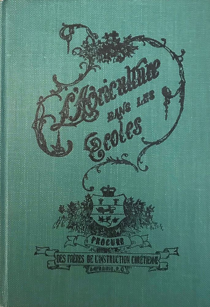 Livre intitulé L'agriculture dans les Écoles