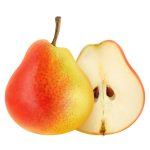 Une poire coupée en deux