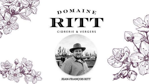 Visuel du Domaine Ritt, cidrerie & verger et photo en médaillon du propriétaire