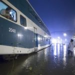 Un train GO inondé, 2013