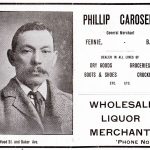 Publicité, Phillip Carosella fournitures générales et marchand de spiritueux.