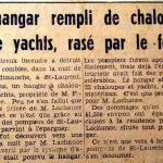 Article rapportant l’incendie de 1946