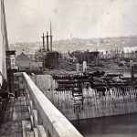 Chantier maritime sur la rivière Saint-Charles à Québec